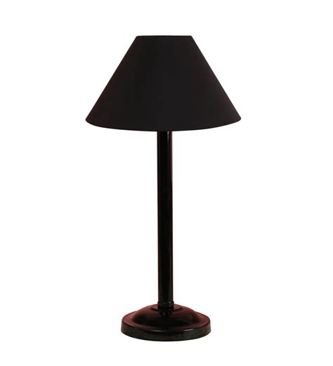 Buy Black Fabric Shade Table Lamp With Black Base By Tu Casa Online