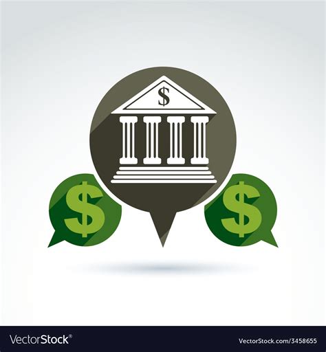 Banking Symbol Financial Institution Icon Speech Vector Image