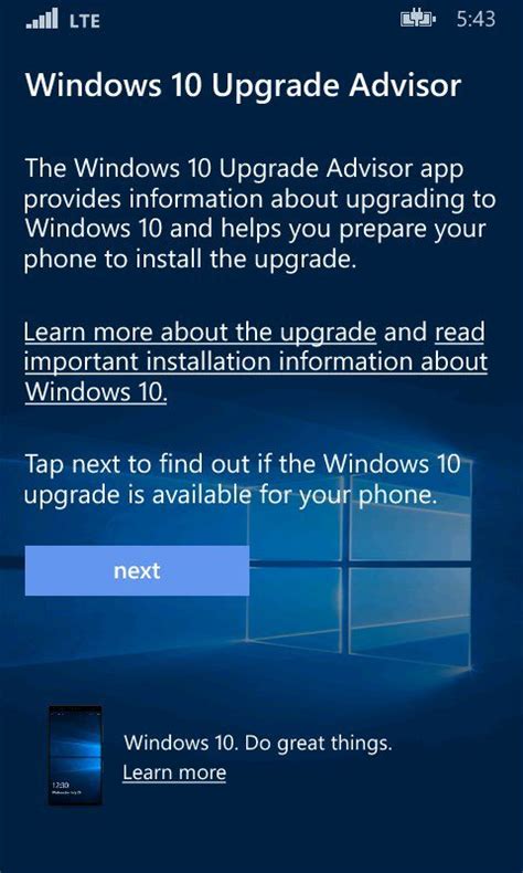Upgrade Advisor Comprobará Si Tu Teléfono Podrá Actualizarse A Windows