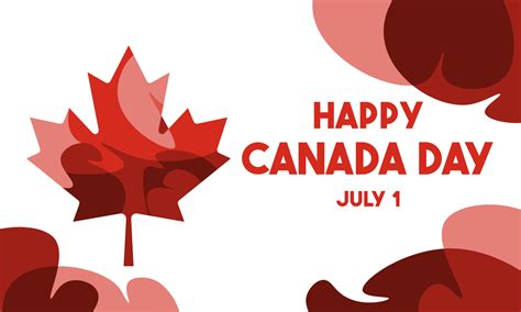 Happy Canada Day Banner With Fluid Wavy Red Maple On White Background Vector Art At