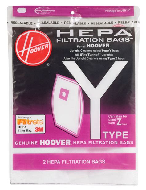 Hoover Windtunnel Vacuum Bag Hepa Type Y Fits All Hoover Upright