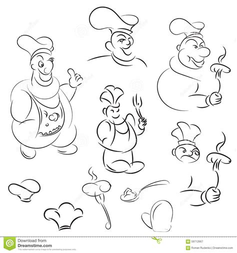 Cartoon chef cartoon logo cartoon design kids vector vector free dinosaur outline cactus vector chibi food cute food drawings. Set Cartoon Chefs. Cartoons For The Menu. Outline Drawings ...
