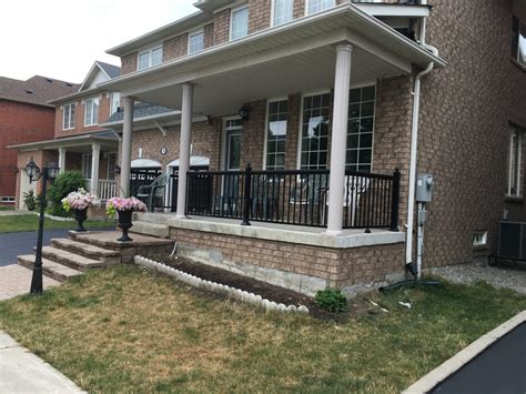 Aluminum & steel deck railing is available from such companies as: porch-aluminum-stair-railing-columns-scarborough - GTA ...