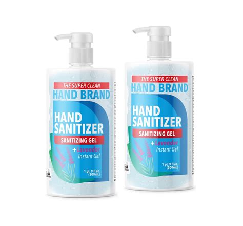 The Super Clean Hand Brand Hand Sanitizer Gel 169 Oz 2 Pack