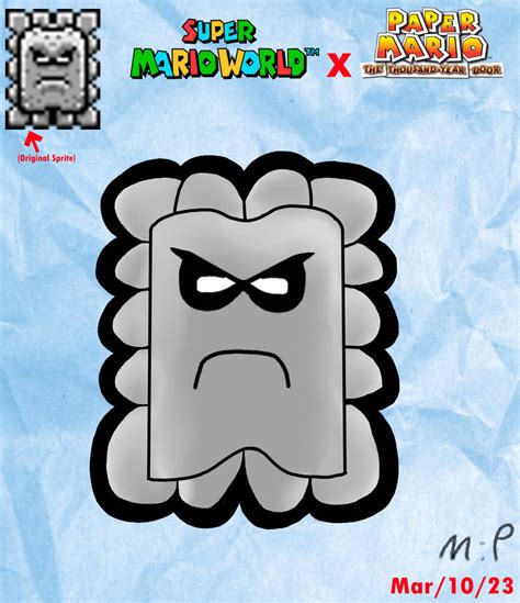 Smw Thwomp In The Style Of Ttyd By Mr Ultra On Deviantart