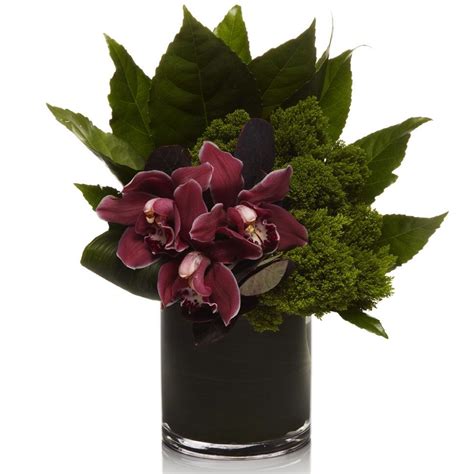 Wind turbines on prince edward island. Purple orchid and deep green modern centerpiece | White ...