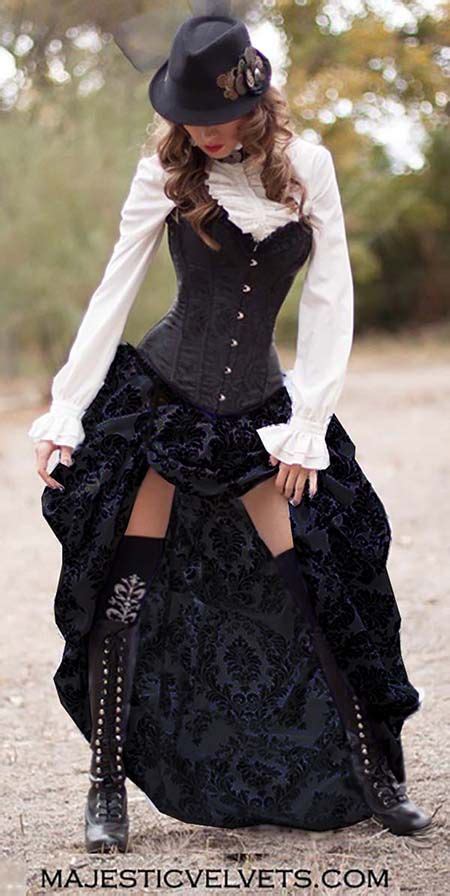 2pc Victorian Steampunk Black Steampunk Dress Steampunk Costume Women Steampunk Fashion Women