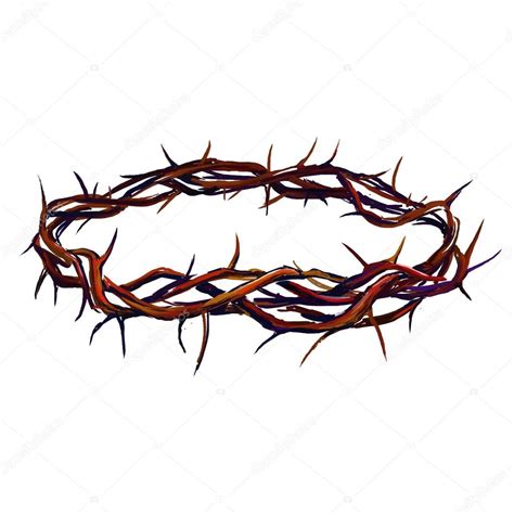 Crown Of Thorns Vector Illustration Hand Drawn Painted — Stock Vector