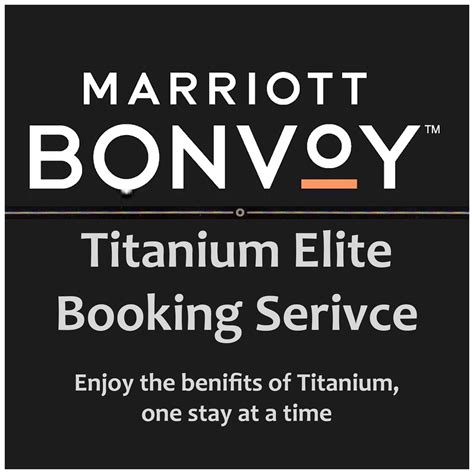 Marriott Bonvoy Titanium Elite Booking Service My Hotel Award