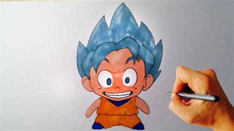 Chibi Goku Ssgss Dragon Ball How To Draw Youtube