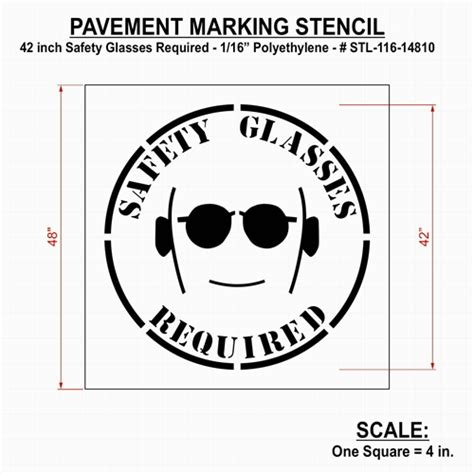 Rae Products Plastic Paint Stencil 42 Inch Safety Glasses Required 1 16