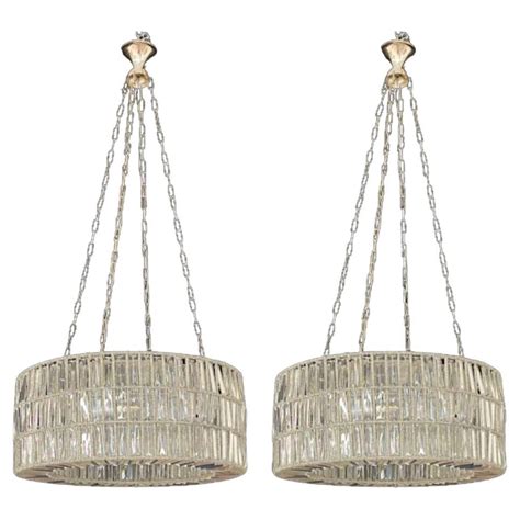 Art Deco Revival Chandelier With Crystal Rams Horns At 1stDibs