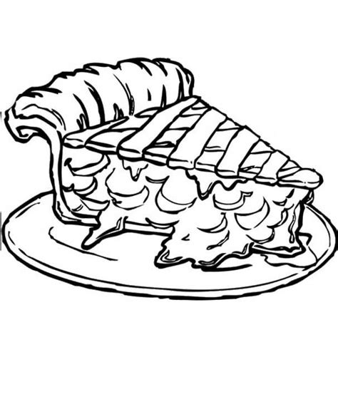 Pumpkin Pie Slice Page Coloring Pages