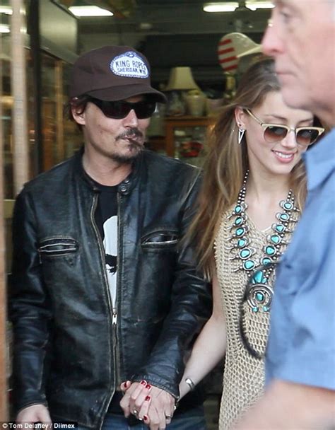 Johnny Depp And Amber Heard Hand In Hand After Celebrating Actress Birthday Daily Mail Online