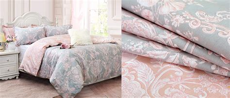 Brandream Blush Pink Bedding Sets Full Size Girls Damask