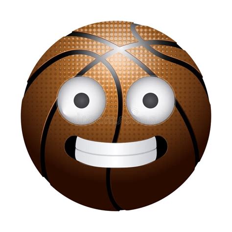 Isolated Emoji Basketball Ball Stock Vector Illustration Of Isolated