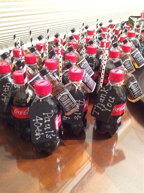 Jack Daniels Party Favors Jack And Coke And Convenient Straw 40th