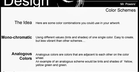 Was Digital Design 1 Color Schemes List