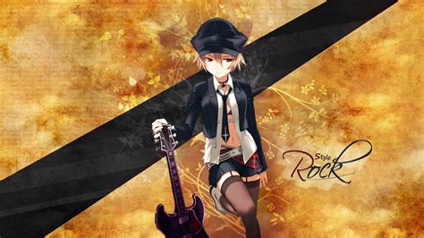 Wallpaper Illustration Anime Girls Guitar Original Characters