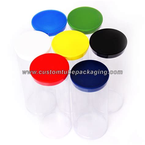 Food Grade Clear Plastic Tubes Packaging For Cookies Whit Cap