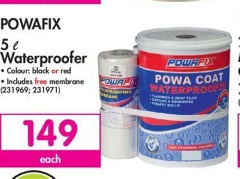 Powafix 5l Waterproofer Offer At Makro