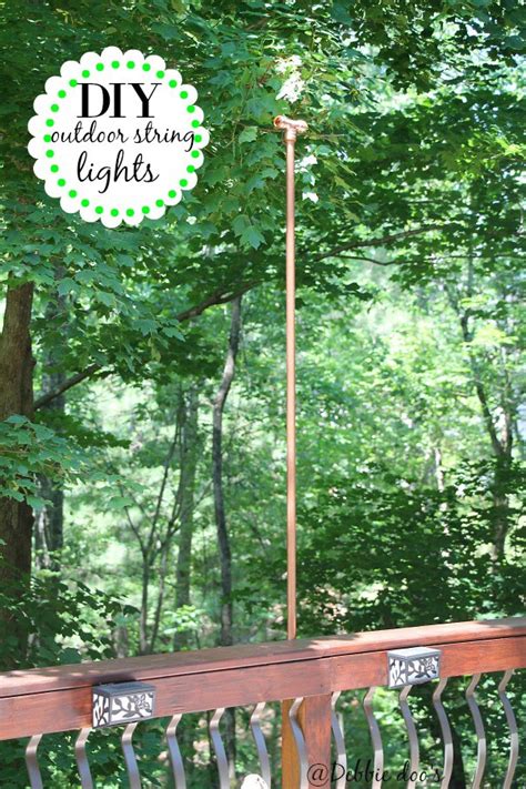 Diy Hanging Outdoor String Lights Debbiedoos