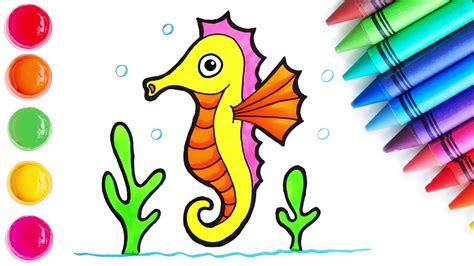 Cómo Dibujar Un Caballito De Mar Dibujos Infantiles Chiki Arte