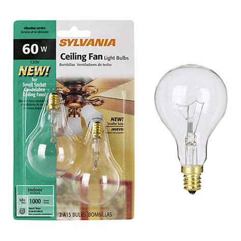Ceiling fans with auxillary lighting, sometimes referred to as a fan kit are one of the most common fixtures in the home. Sylvania 2-Pack 60 Watt A15 Ceiling Fan Light Bulbs ...