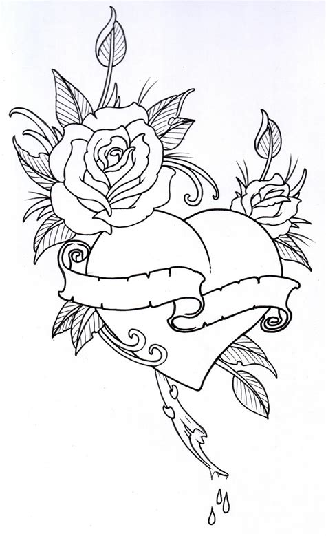 Https://tommynaija.com/coloring Page/rose Heart Coloring Pages