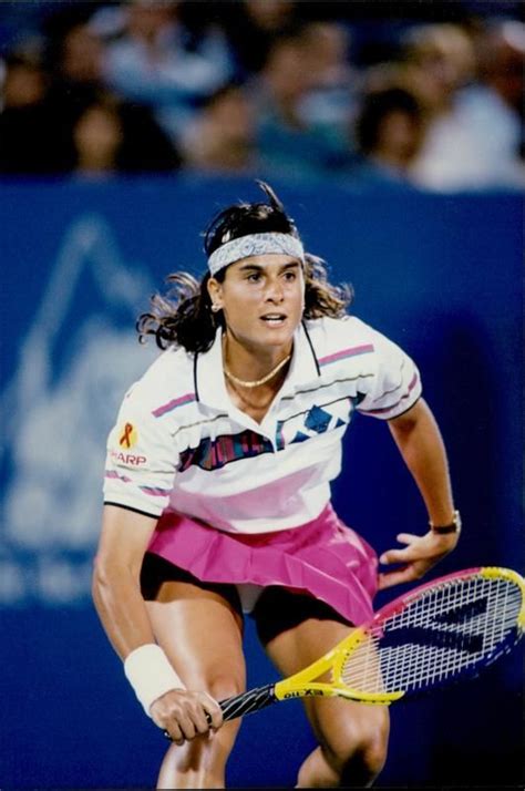 Gabriela Sabatini Of Argentina Is Pictured In Action During Her 3rd