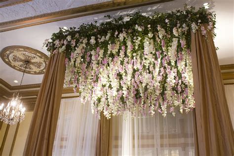 Detail Of A Very Special Chuppah Floral Ceiling Including A Variety Of
