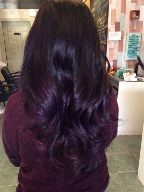 Shop for violet black hair dye online at target. Dark purple ombré and balayage techniques | Balayage hair ...