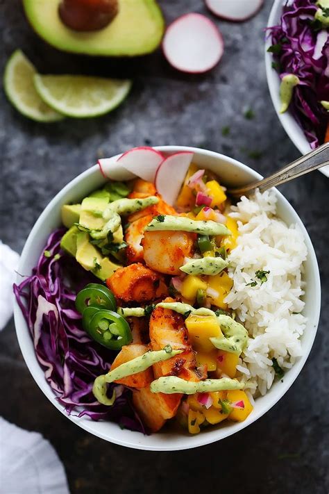 Check spelling or type a new query. These Fish Taco Bowls with Mango Salsa & Avocado Cream ...
