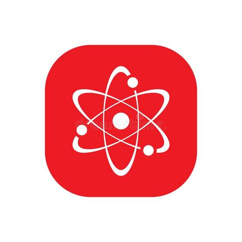 Science Atom Atomic Icon Vector Isolated On A Square Background Stock