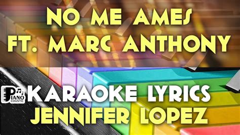 No Me Ames Jennifer Lopez And Marc Anthony Karaoke Lyrics Version Psr S975 Youtube