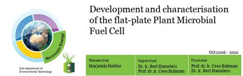 Microbial fuel cell (mfc) is a type of bioelectrochemical fuel cell system that generates electric current by diverting electrons produced from the microbially oxidation of reduced compounds (also known as fuel or electron donor) on the anode to oxidized compounds. Development and characterisation of the flat-plate Plant ...