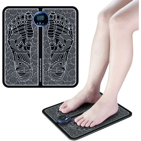 Ems Foot Massager Usb Rechargeable Electric Foot Stimulator Massager 6 Modes 9 Intensity