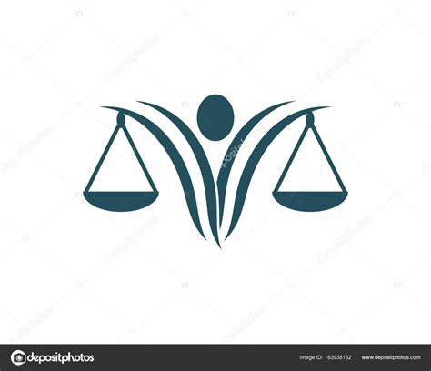 Derecho De Justicia Logo Plantilla Vector — Vector De Stock © Elaelo