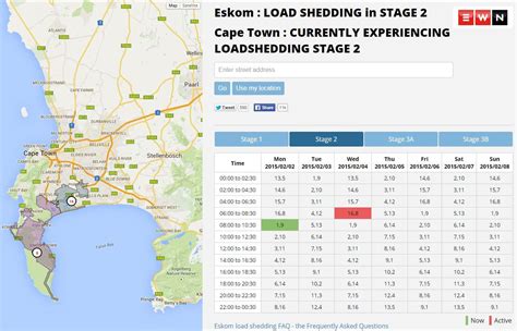 City power has confirmed on friday evening that it has revised its load shedding schedule from four to two hour intervals. Load-shedding Data Map Cape Town