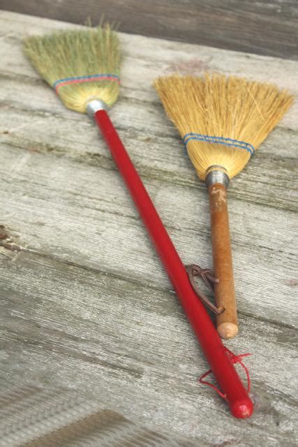 Vintage Corn Brooms Whisk Broom And Childs Size Sweeping Broom Rustic