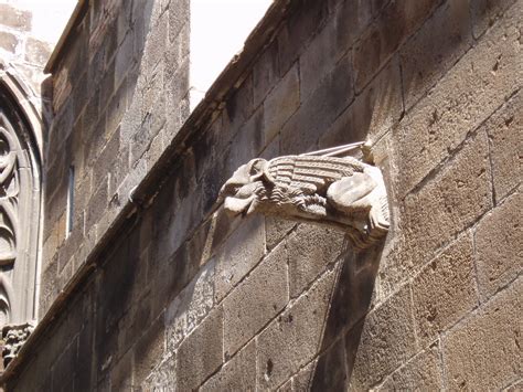 Exterior of the cathedral of barcelona. Gargoyle, Barcelona Cathedral | Barcelona's Cathedral of ...