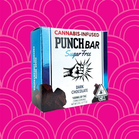 Punch Edible Sugar Free Dark Chocolate Punch Bar 100mg