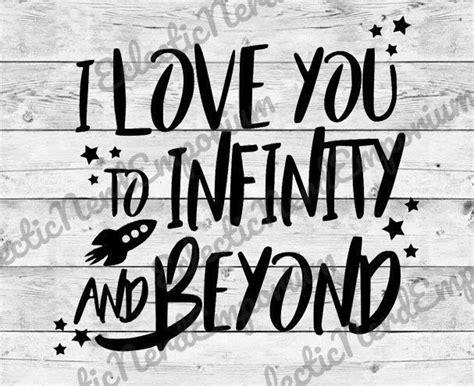 I Love You To Infinity And Beyond Svg Png  Dxf Pdf Easy Etsy