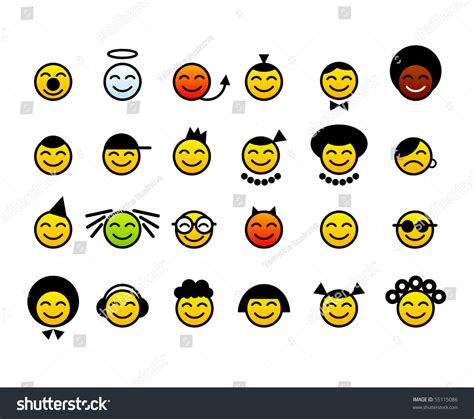 Happy Smileys Face Stock Vector Royalty Free 55115086 Shutterstock