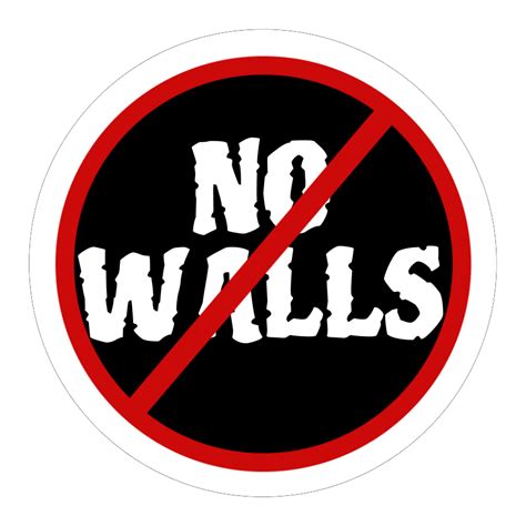 No Walls Circle Sticker By Bottleyourbrand