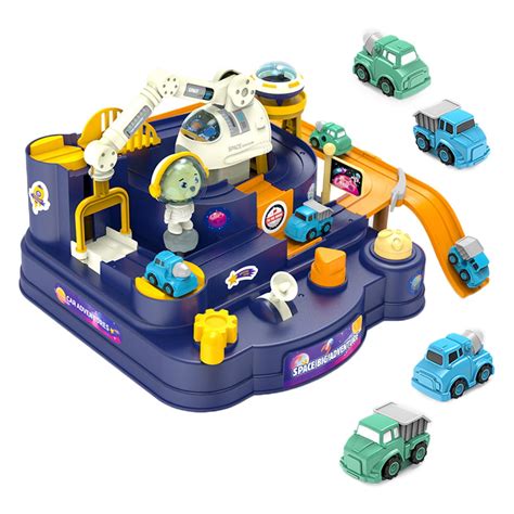 Montessori Racing Adventure Interactive Toys Racing Rail Car Model Kits