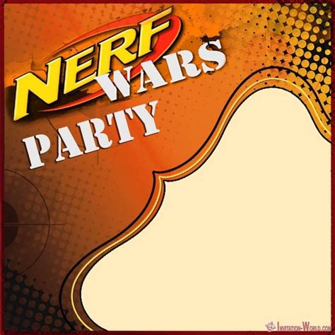 Nerf Birthday Party Invitation Invitation World