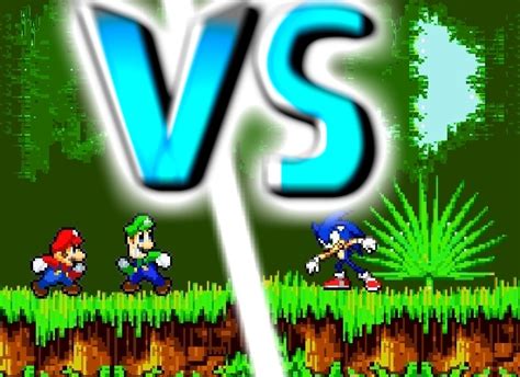 Sonic And Tails Vs Mario And Luigi By Xfiremhdev On Deviantart