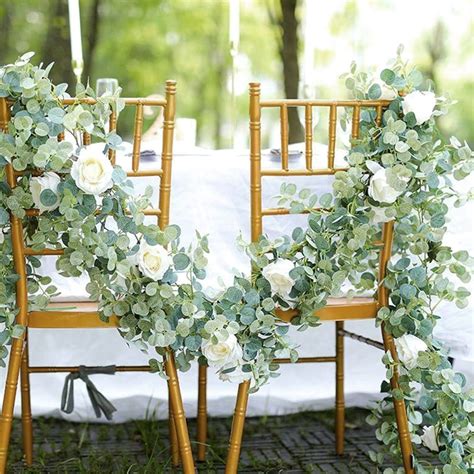 2 Colors Artificial Eucalyptus Garland Hanging Rattan Wedding Greenery