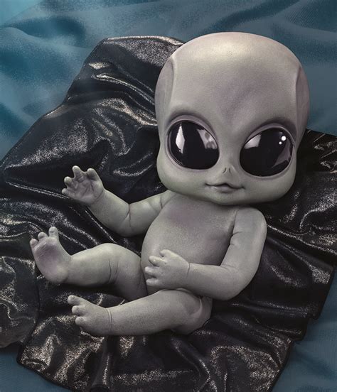 Alien Baby Doll By Kosart Studios With Cosmic Style Blanket Alien